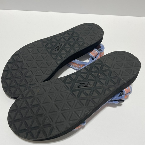 Teva Original Universal Sandals Womens 10 Blue Orange Velvet Trim 1106329 - Picture 6 of 6